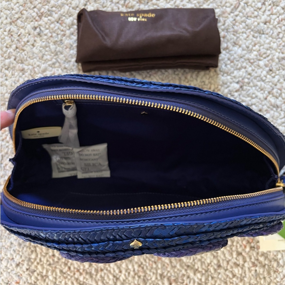kate spade straw peacock clutch - Picture 3 of 4